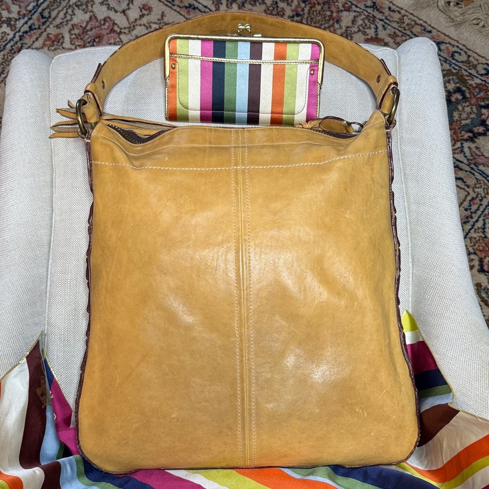 Coach Legacy Thompson Vachetta Braided Fringe Duffle Bag w/FS Striped Wallet - Picture 5 of 12